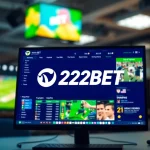Engaging view of the Nhà cái 22BET online betting platform with vivid sports graphics and betting odds.