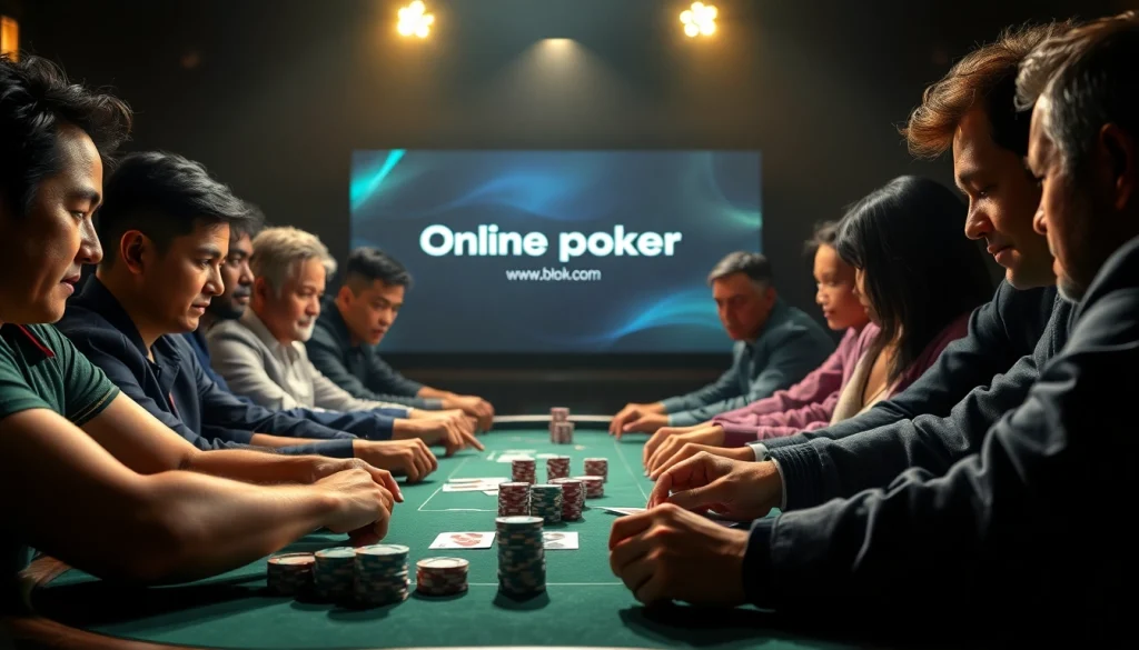 Engaging players at a poker table highlighting the excitement of Online poker kr ly games.