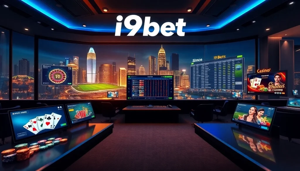 Experience the dynamic interface of i9bet, featuring vibrant online betting options and sleek visuals.